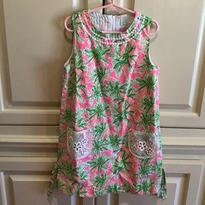 Lilly Pulitzer Floral shift with crochet pockets